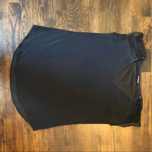 Solid black with lace detail Express blouse